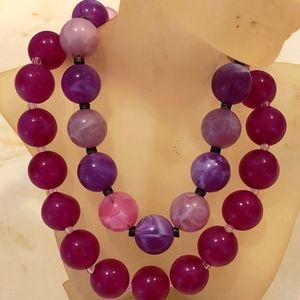 Four handmade necklaces. Colors as per the pictures. 16" long.